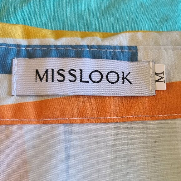 NWOT Misslook Men's Short Sleeve Button Down Medium - Picture 4 of 7